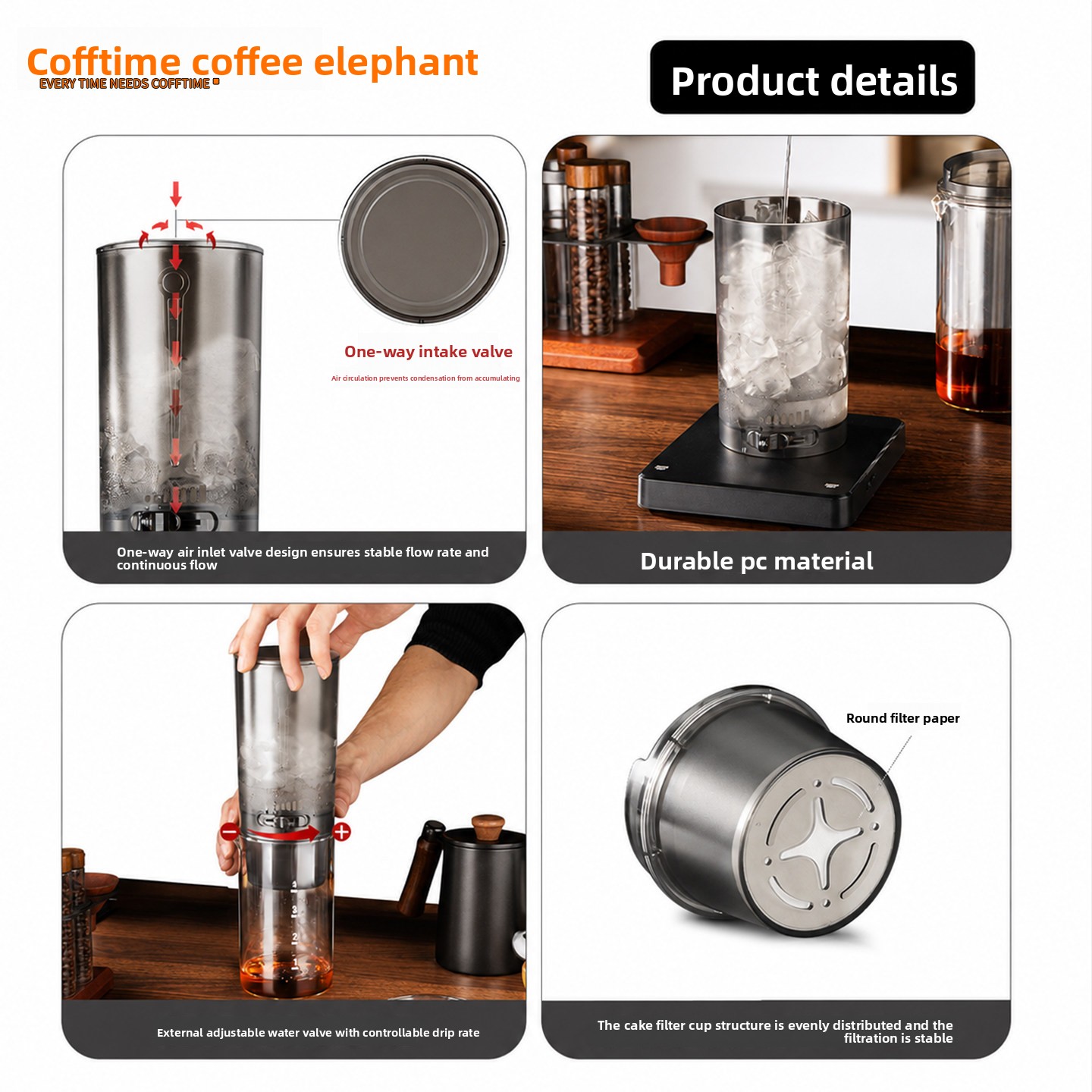450ml Cold Brew Koffiezetappar - Coffee Equipment For Camping recensie en prijs